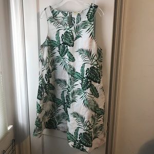 Linen Summer palm dress.